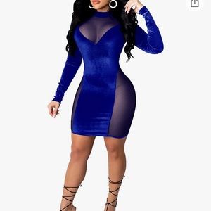 Blue sheet Amazon dress